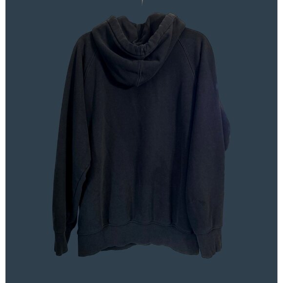 H&M Black Oversized Hoodie Sweatshirt With Drawstring Hood & Kangaroo Pocket - Picture 2 of 6